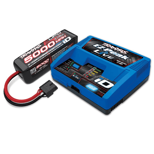 Discontinued - Battery/charger completer pack (includes #2971 iD charger (1) #2888X 5000mAh 14.8V 4-cell 25C LiPo battery (1))