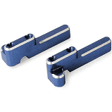 Servo mounts steering/ shift (machined aluminum) (blue) (F&R)/ machine screws (8)