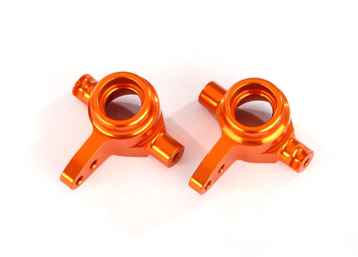 Steering blocks 6061-T6 aluminum (orange-anodized) left & right