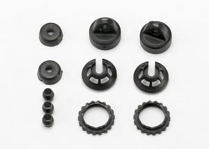 Caps and spring retainers GTR shock (upper cap (2)/ hollow balls (4)/ bottom cap (2)/ upper retainer (2)/ lower retainer (2))