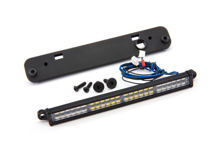 LED light bar rear red (with white reverse light) (high-voltage) (24 red LEDs 24 white LEDs 100mm wide)/ light bar mount (fits #7711 body)