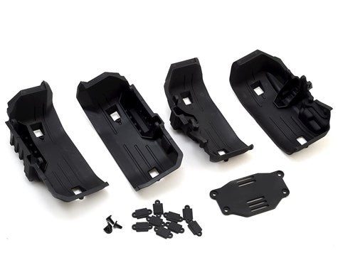 Fenders inner front & rear (2 each)/ rock light covers (8)/ battery plate/ 3x8 flat-head screws (4)