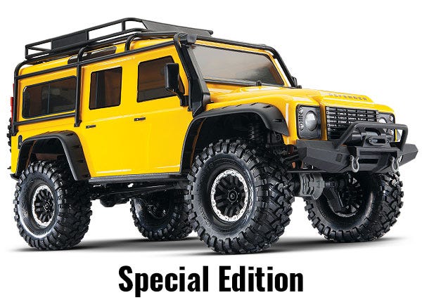 Discontinued - TRX-4 Scale and Trail™ Crawler with Land Rover Defender Body:  1/10 Scale 4WD Electric Trail Truck. Ready-to-Drive with TQi Traxxas Link™ Enabled 2.4GHz Radio System XL-5 HV ESC (fwd/rev) and Titan 550 motor.