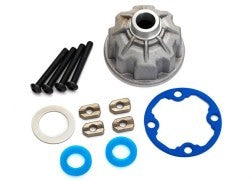 Carrier differential (aluminum)/ x-ring gaskets (2)/ ring gear gasket/ spacers (4)/ 12.2x18x0.5 metal washer