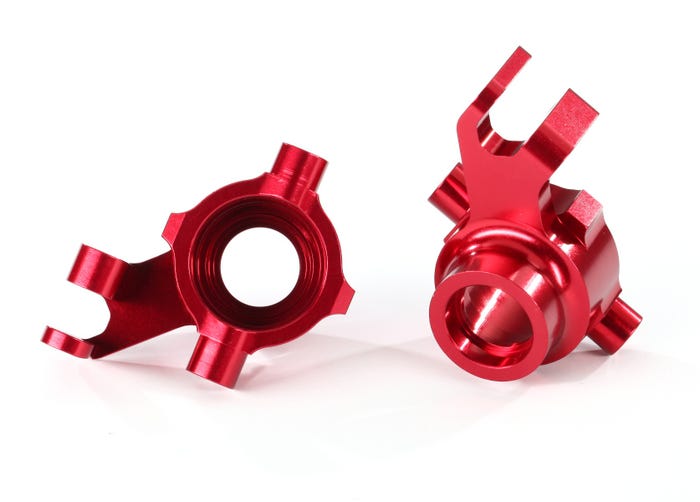 Steering blocks 6061-T6 aluminum (red-anodized) left & right