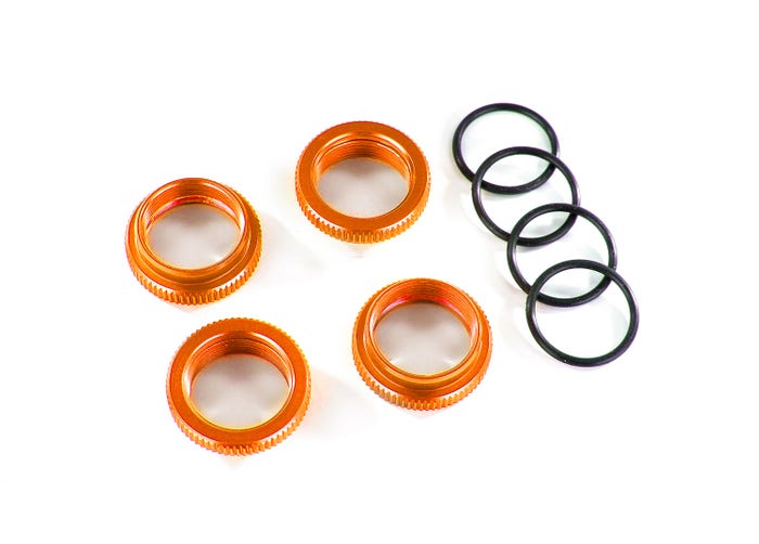 Spring retainer (adjuster) orange-anodized aluminum GT-Maxx shocks (4) (assembled with o-ring)