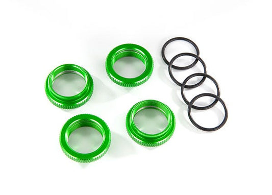 Spring retainer (adjuster) green-anodized aluminum GT-Maxx shocks (4) (assembled with o-ring)