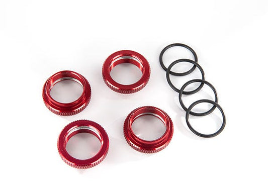 Spring retainer (adjuster) red-anodized aluminum GT-Maxx shocks (4) (assembled with o-ring)