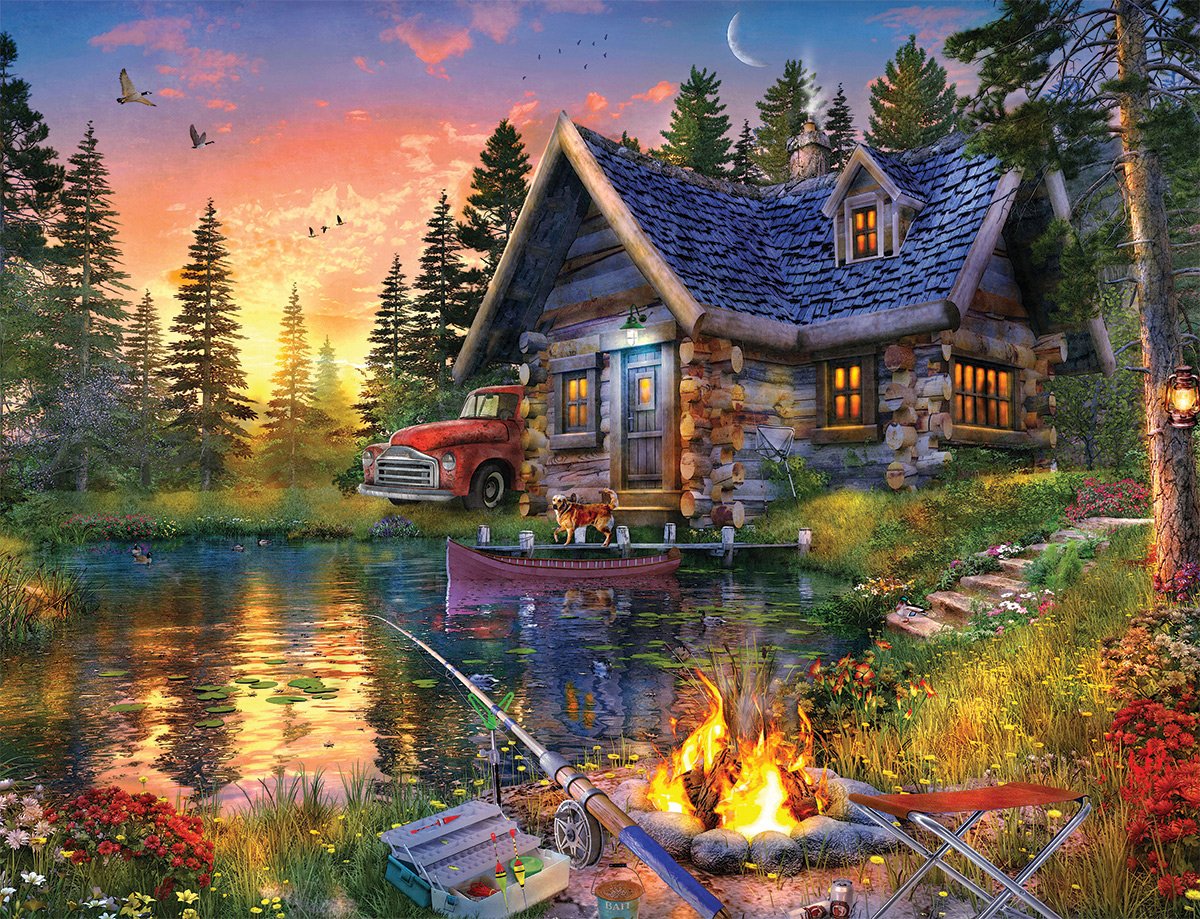 Sun Kissed Cabin 500 Piece Jigsaw Puzzle