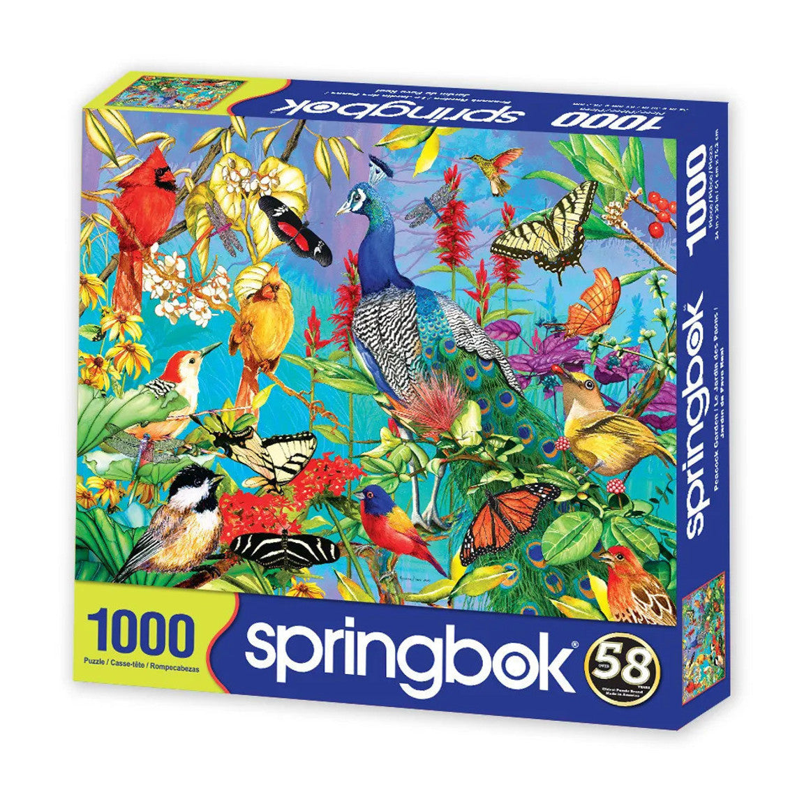 Peacock Garden 1000 Piece Jigsaw Puzzle