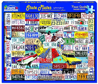 State Plates (1259PZ) - 550 Piece Jigsaw Puzzle