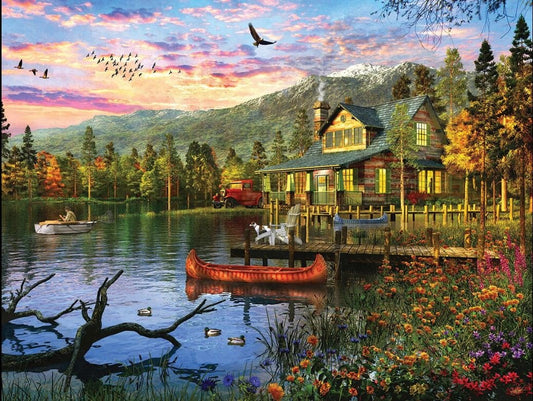 Sunset Cabin (1416PZ) - 550 Piece Jigsaw Puzzle