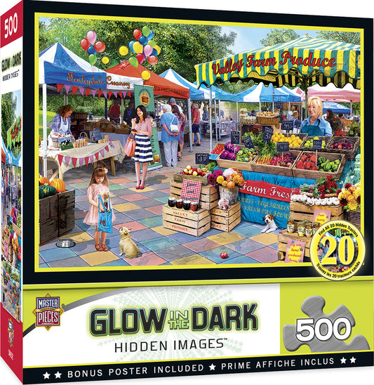 Hidden Images Glow In The Dark - Garden of Song 500pc Puzzle