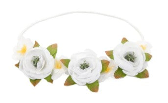 White Flower Headband - White