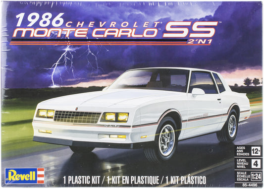 Plastic Model Kit-'86 Chevy Monte Carlo Ss 2n1 1:24