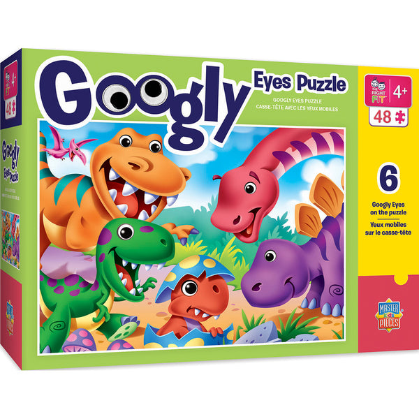 GOOGLY EYE RIGHT FIT - DINOSAURS 48 PIECE JIGSAW PUZZLE