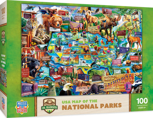 Jr Ranger - National Parks Map 100pc Puzzle