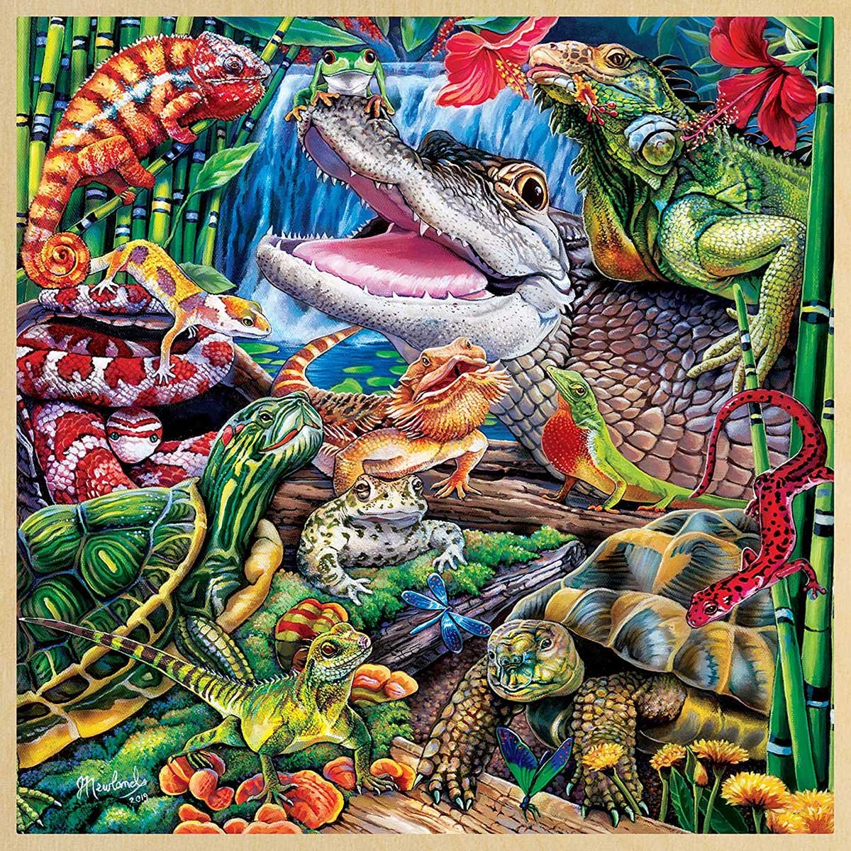 Wood Fun Facts - Reptile Friends 48pc Wood Puzzle