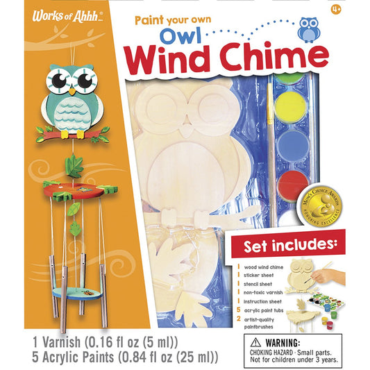 WIND CHIME OWL WOOD PAINT KIT