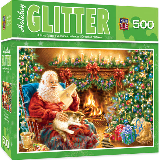 HOLIDAY CHRISTMAS DREAMS 500 PIECE GLITTER JIGSAW PUZZLE