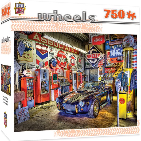 WHEELS JEWEL OF THE GARAGE - 750 PIECE JIGSAW PUZZLE BY LINDA BERMAN