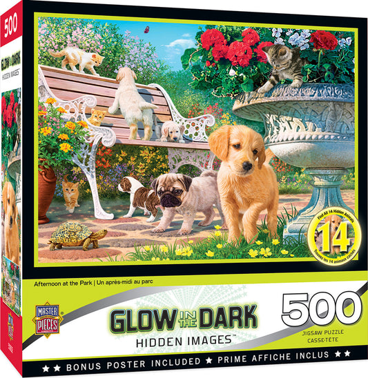 Hidden Images Glow In The Dark - Afternoon at the Park 500pc Puzzle