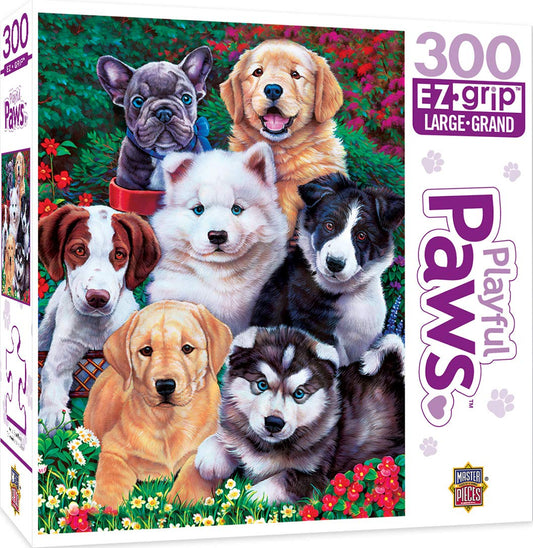 PLAYFUL PAWS FLUFFY FUZZBALLS LARGE 300 PIECE EZGRIP JIGSAW PUZZLE BY JENNY NEWLAND