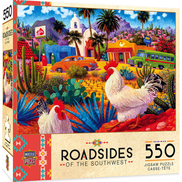 ROADSIDES OF THE SOUTHWEST - GALLOS BLANCOS - 550 PIECE JIGSAW PUZZLE