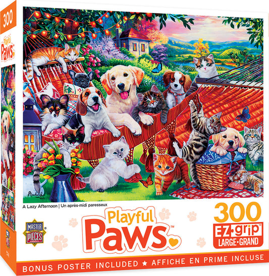 Playful Paws - A Lazy Afternoon 300pc EzGrip Puzzle