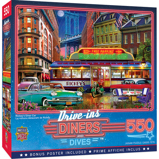 Drive-Ins Diners and Dives - Rickey's Diner Car 550pc Puzzle