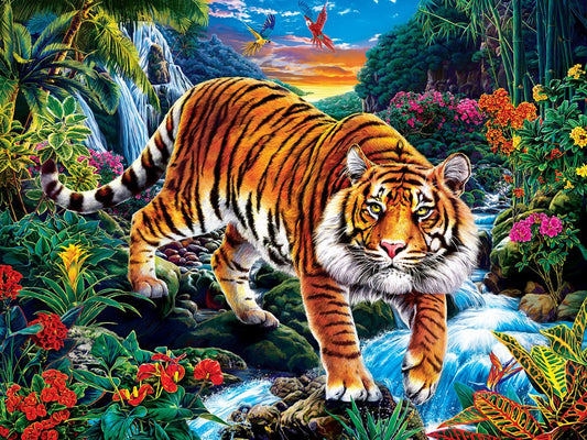 Glow in the Dark - Stalking Tiger 300pc EzGrip Puzzle