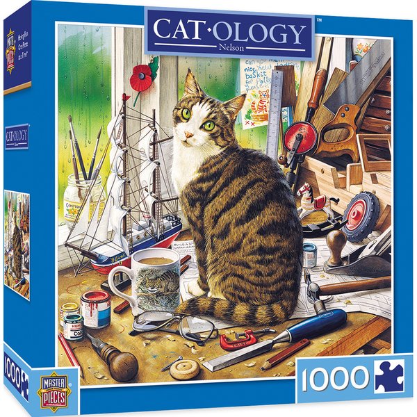 CAT-OLOGY NELSON 1000 PIECE SQUARE JIGSAW PUZZLE