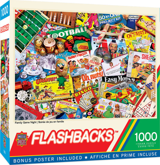 Flashbacks - Family Game Night 1000pc Puzzle