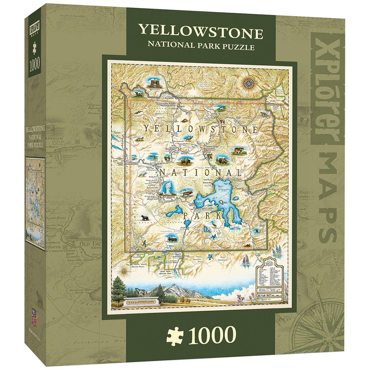 Xplorer Maps - Yellowstone 1000pc Puzzle