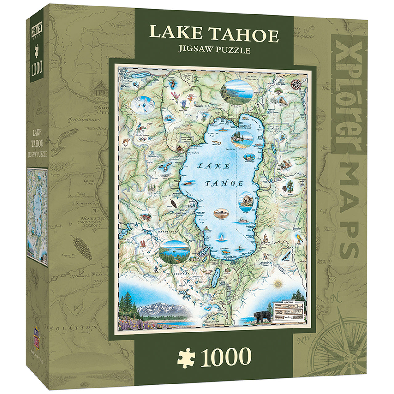 Xplorer Maps - Lake Tahoe 1000pc Puzzle