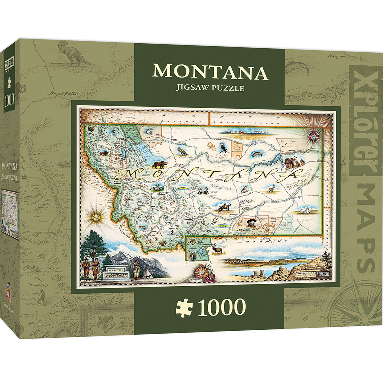 Xplorer Maps - Montana 1000pc Puzzle