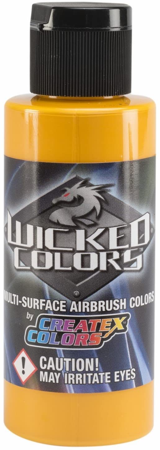 Wicked Golden Yellow Createx 2 oz. Bottle Wicked Airbrush Color