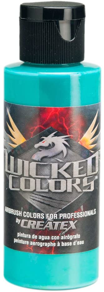 Wicked Fluorescent Aqua Createx 2 oz. Bottle Wicked Airbrush Color