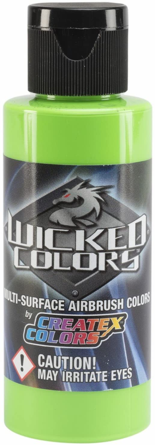 Wicked Fluorescent Green Createx 2 oz. Bottle Wicked Airbrush Color