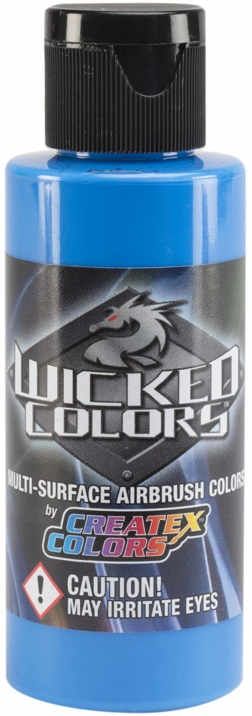 Wicked Fluorescent Blue Createx 2 oz. Bottle Wicked Airbrush Color