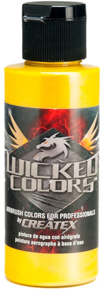 Wicked Pearl Yellow Createx 2 oz. Bottle Wicked Airbrush Color