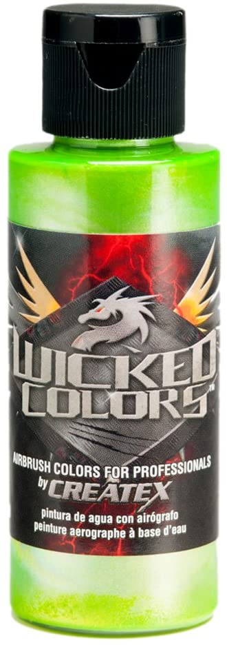 Wicked Pearl Lime Green Createx 2 oz. Bottle Wicked Airbrush Color