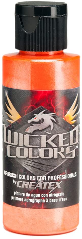 Wicked Pearl Orange Createx 2 oz. Bottle Wicked Airbrush Color