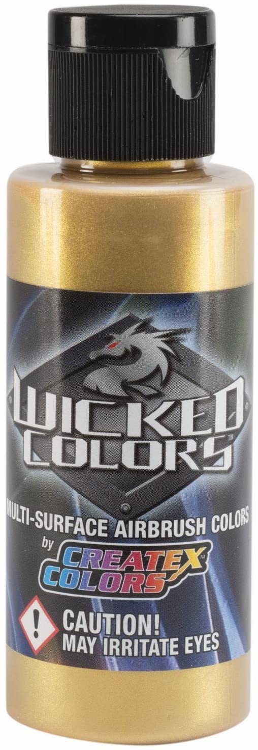 Wicked Gold Createx 2 oz. Bottle Wicked Airbrush Color