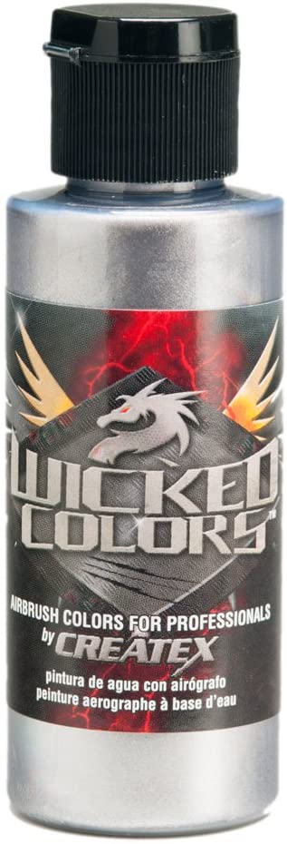 Wicked Silver Createx 2 oz. Bottle Wicked Airbrush Color