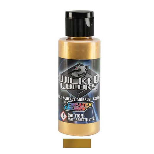 Wicked Gold  Chrome Createx 2 oz. Bottle Wicked Airbrush Color