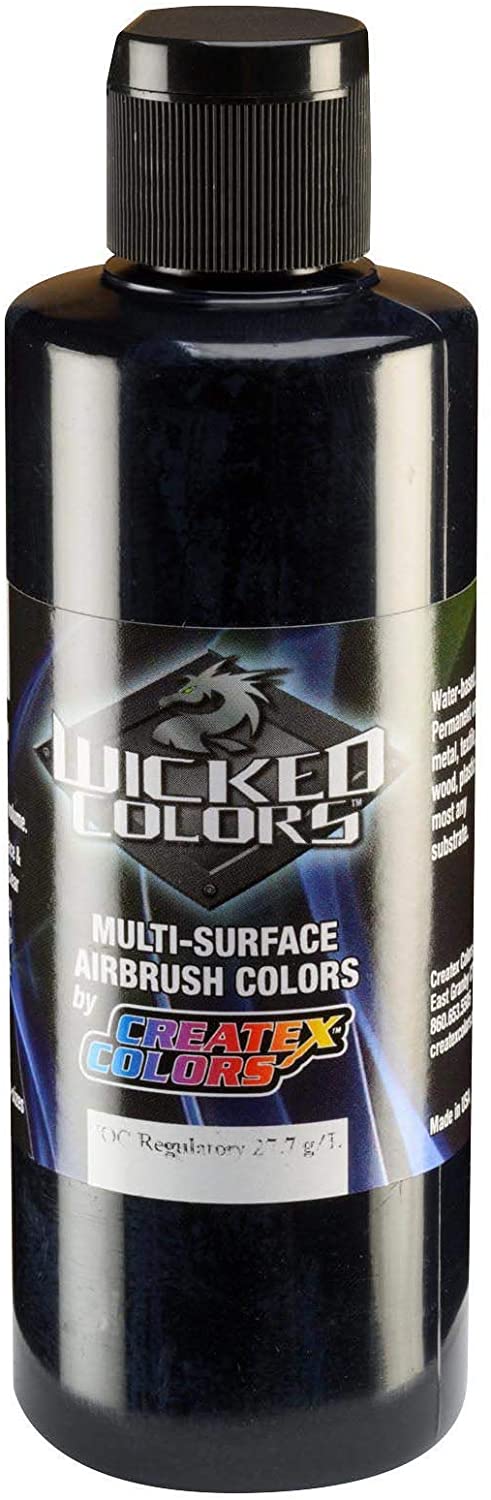 Wicked Jet Black Createx 4 oz. Bottle Wicked Airbrush Color