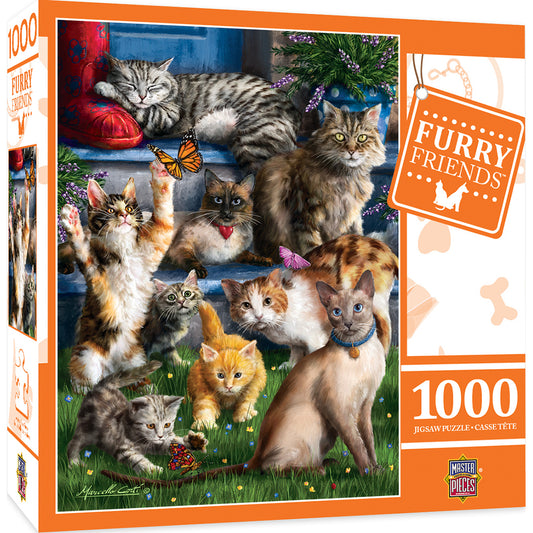 Furry Friends - Butterfly Chasers 1000pc Puzzle