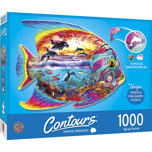 Countours - Tropical Fish 1000pc Shaped Puzzle