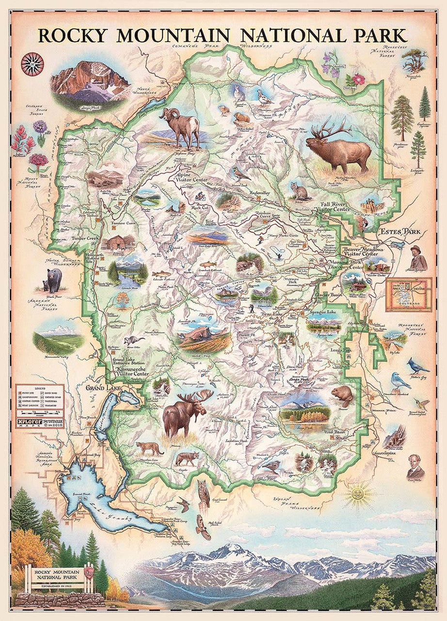 Xplorer Maps - Rocky Mountain 1000pc Puzzle